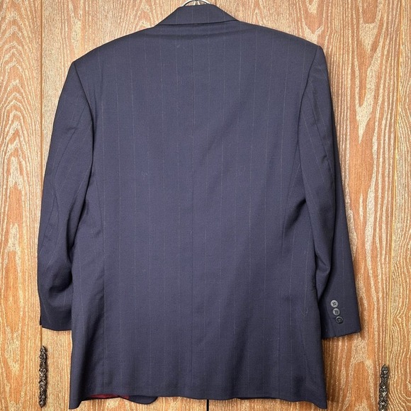 Bugatechi Uomo for Michael Jordan Men Pinstripe Virgin Wool Blazer Canada Made - Picture 7 of 9